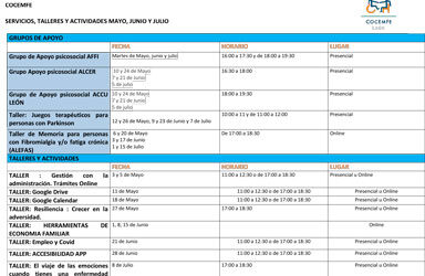 Actividades gratuitas Cocemfe León