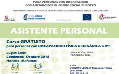 Fórmate como Asistente Personal de personas con discapacidad