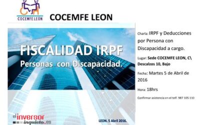 IRPF y Deducciones por Persona con Discapacidad a cargo.