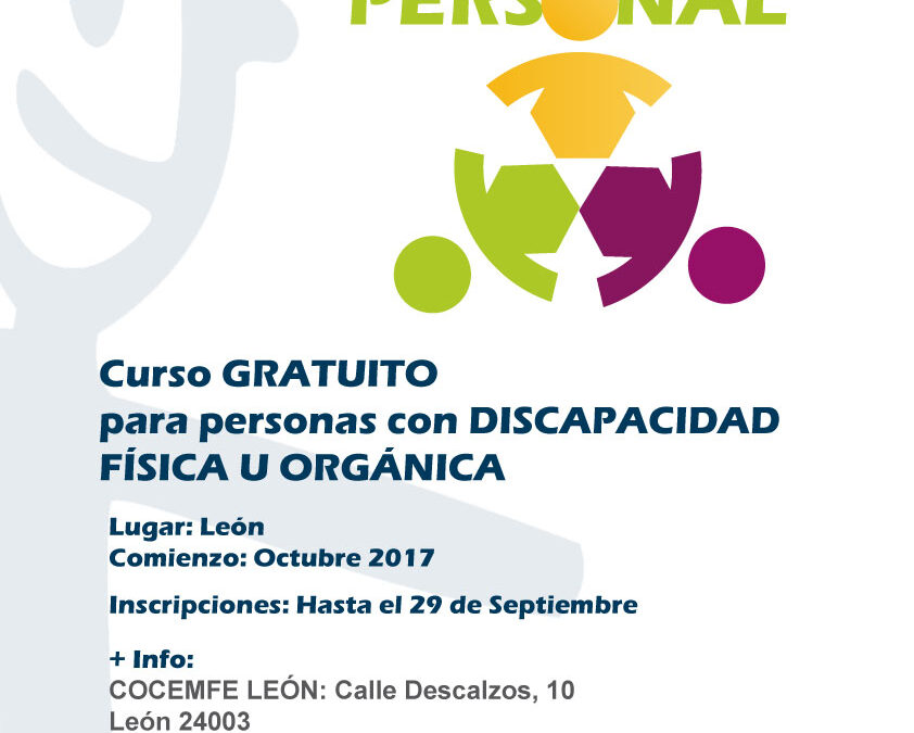 Curso Gratuito de Asistente Personal en León