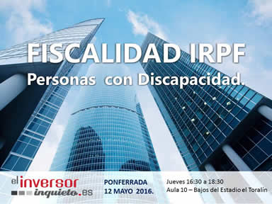 Charla sobre fiscalidad para personas con discapacidad
